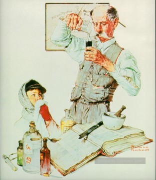 the druggist Norman Rockwell Oil Paintings